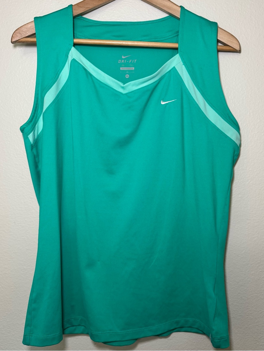 Nike Dri-FIT Teal Sleeveless Tennis Tank Top Mesh Back Women’s XL
